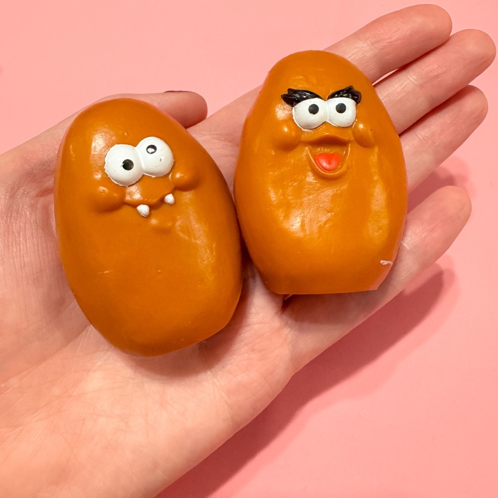 McDonalds Chicken McNugget Toy Figure 1995-1996 Vintage Buddies x2